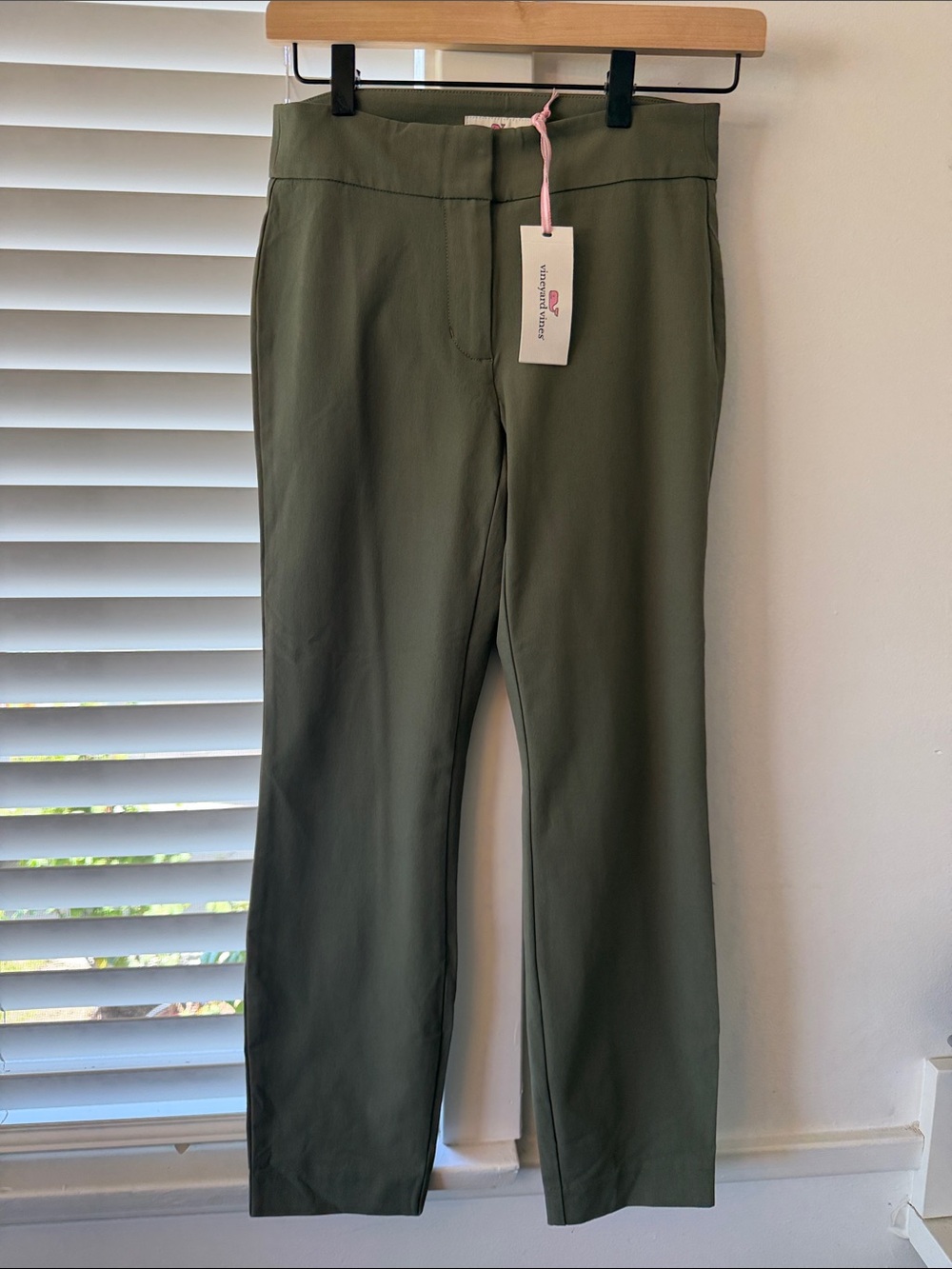 Vineyard Vines Marine Olive Slim Ankle Pants - Olive